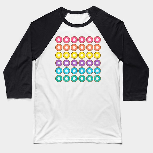 Summer Donuts (Horizontal) Baseball T-Shirt by ShawnIZJack13